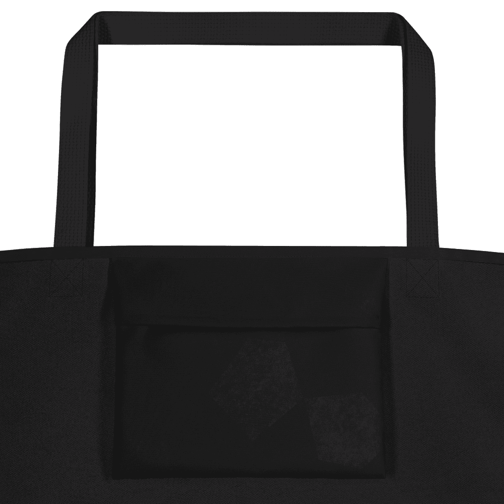 tote bag noir avec poignées en denim