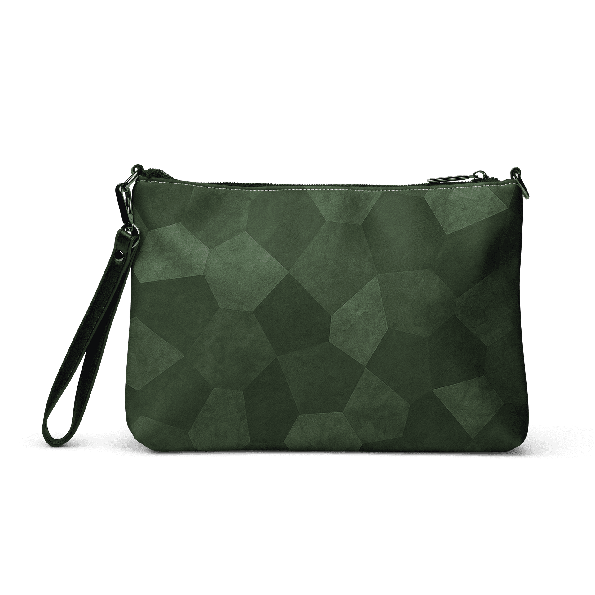 Pochette bandoulière en faux cuir, couleur vert