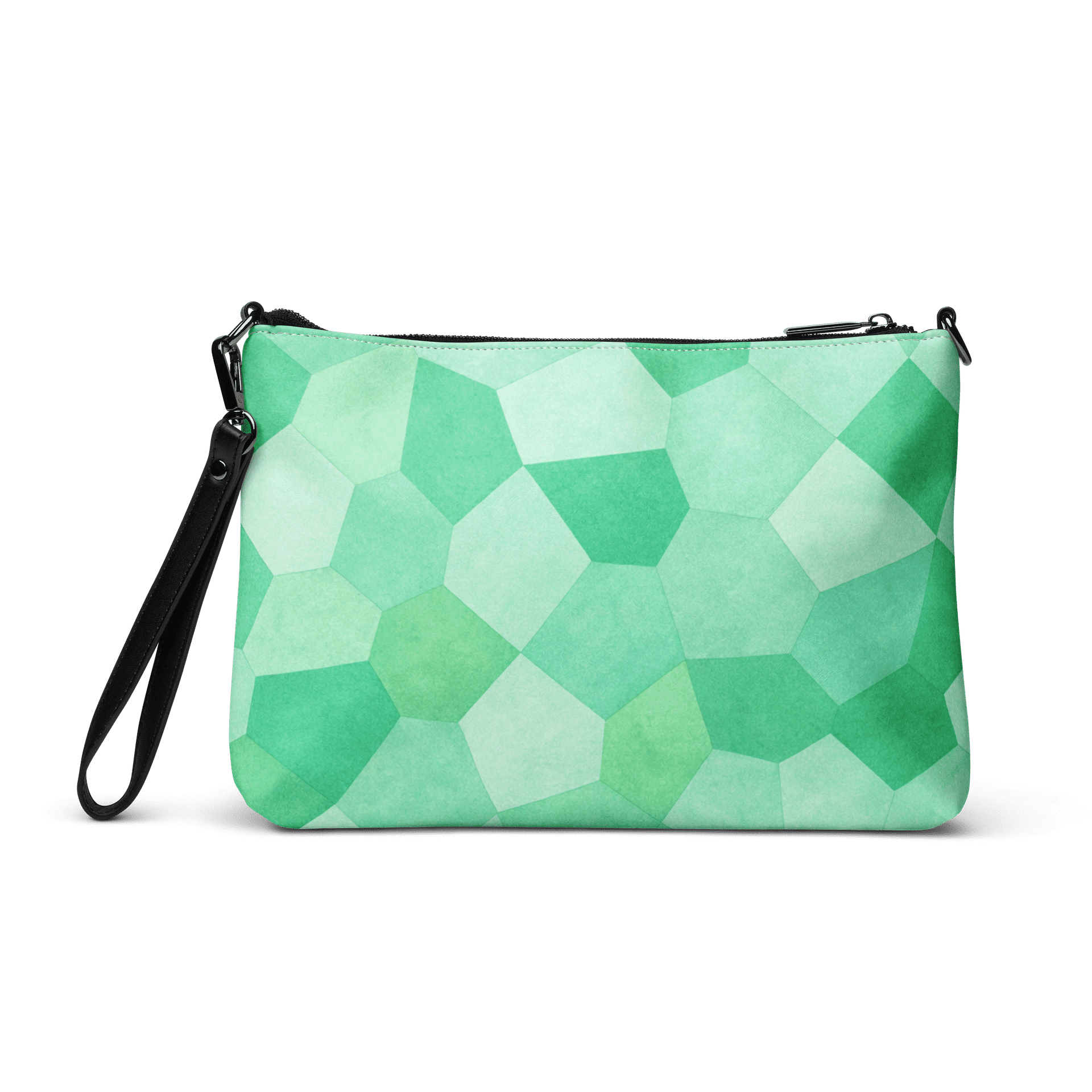 Pochette bandoulière en faux cuir, couleur vert