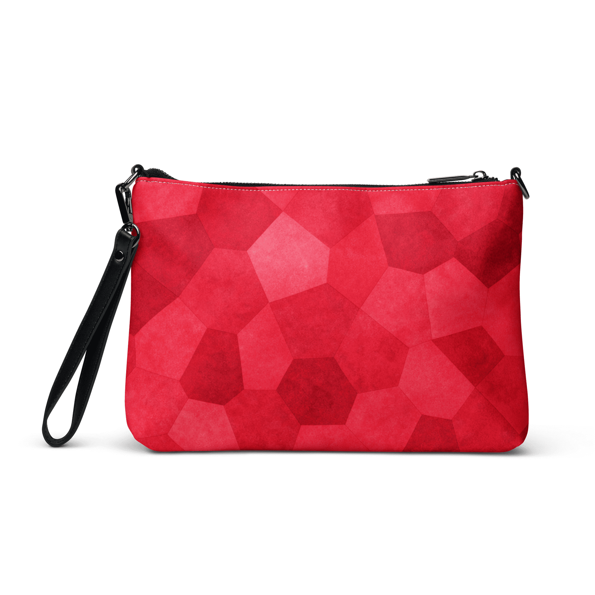 Pochette bandoulière en faux cuir, couleur rouge