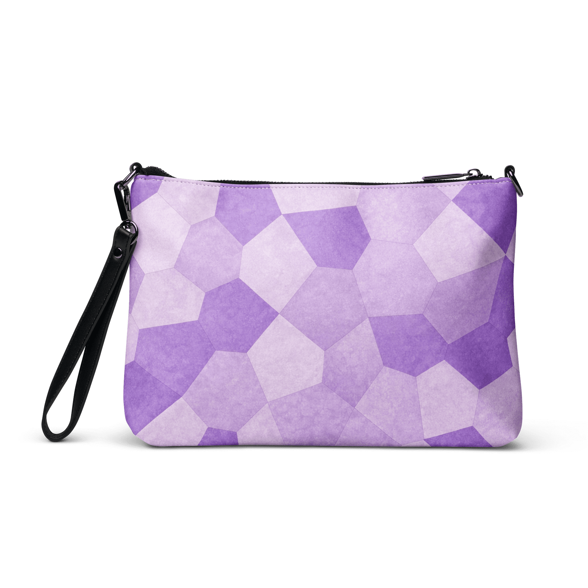 Pochette bandoulière en faux cuir, couleur violet