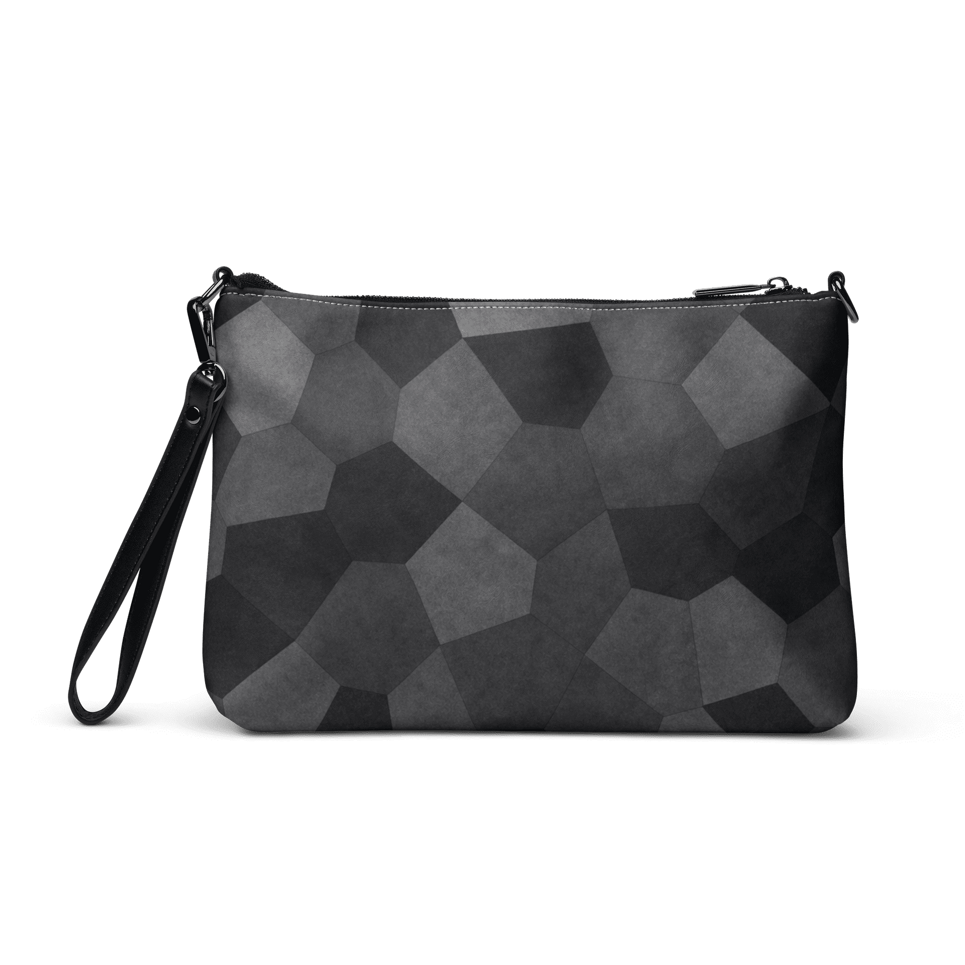 Pochette bandoulière en faux cuir, couleur gris