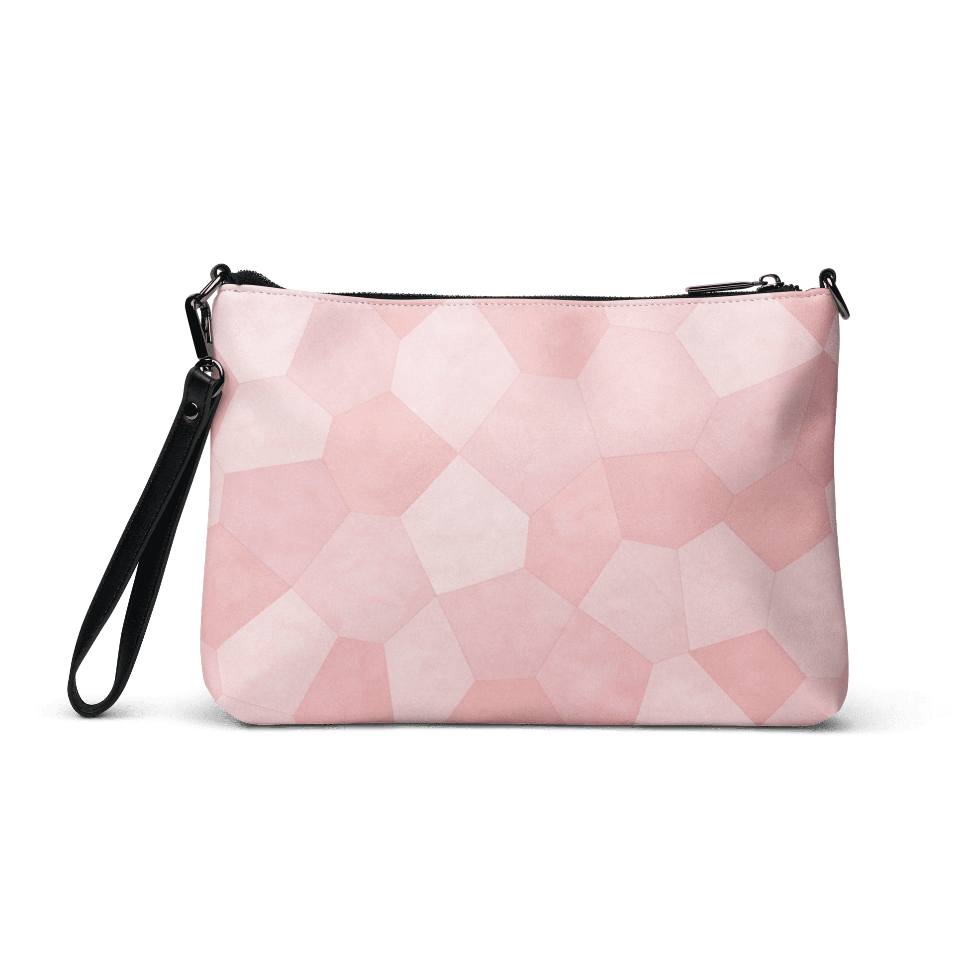 Pochette bandoulière en faux cuir, couleur rose
