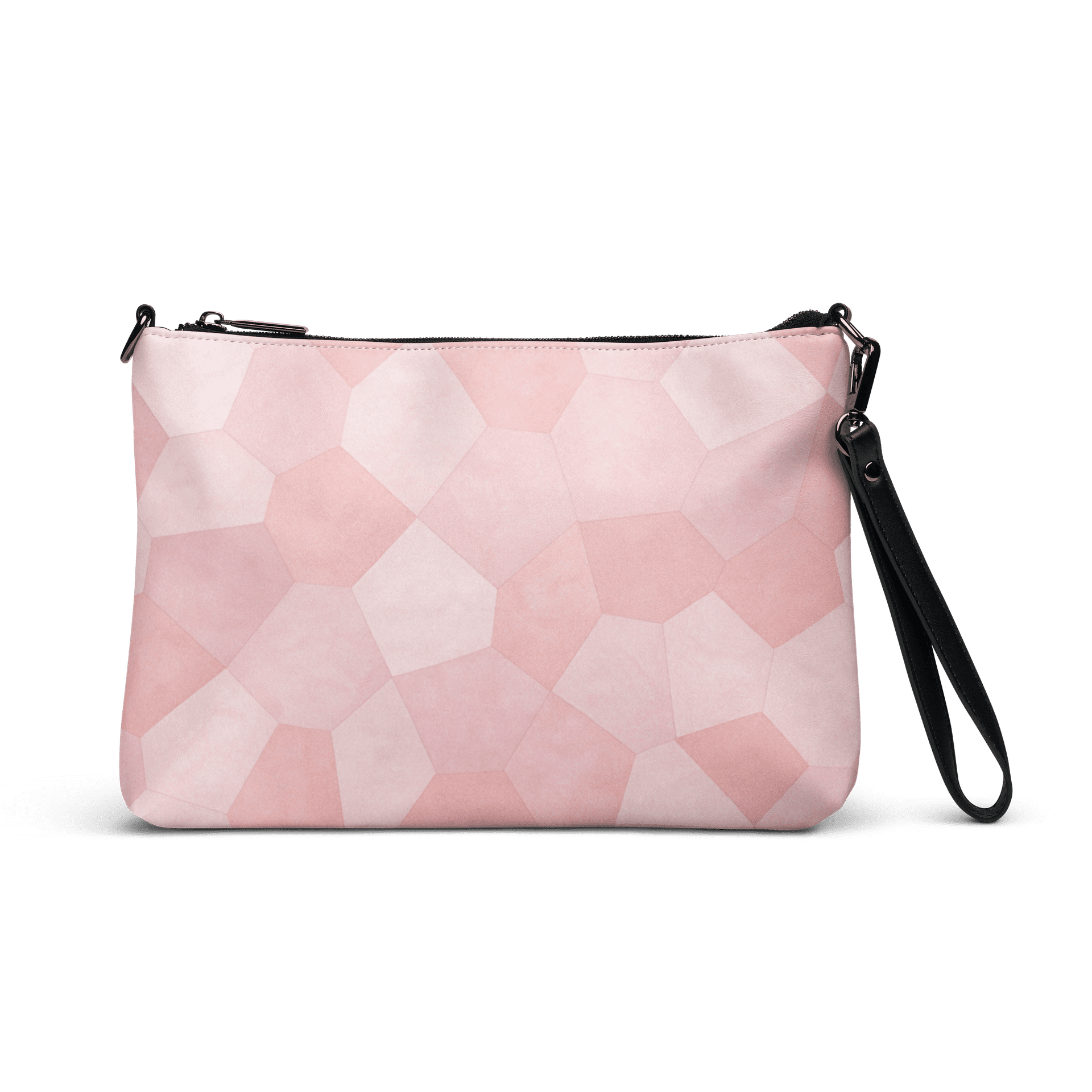 Pochette bandoulière en faux cuir, couleur rose
