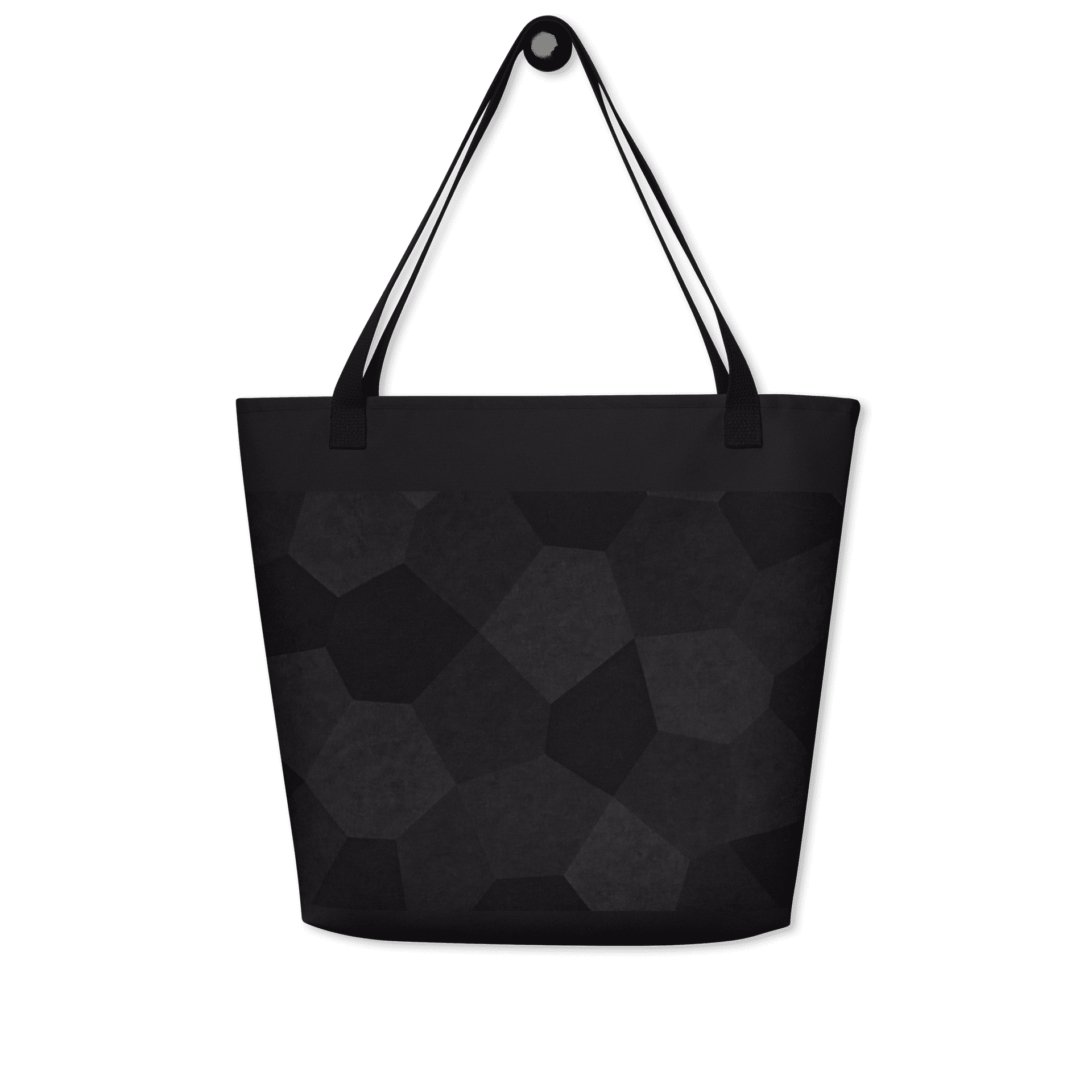 tote bag noir avec poignées en denim