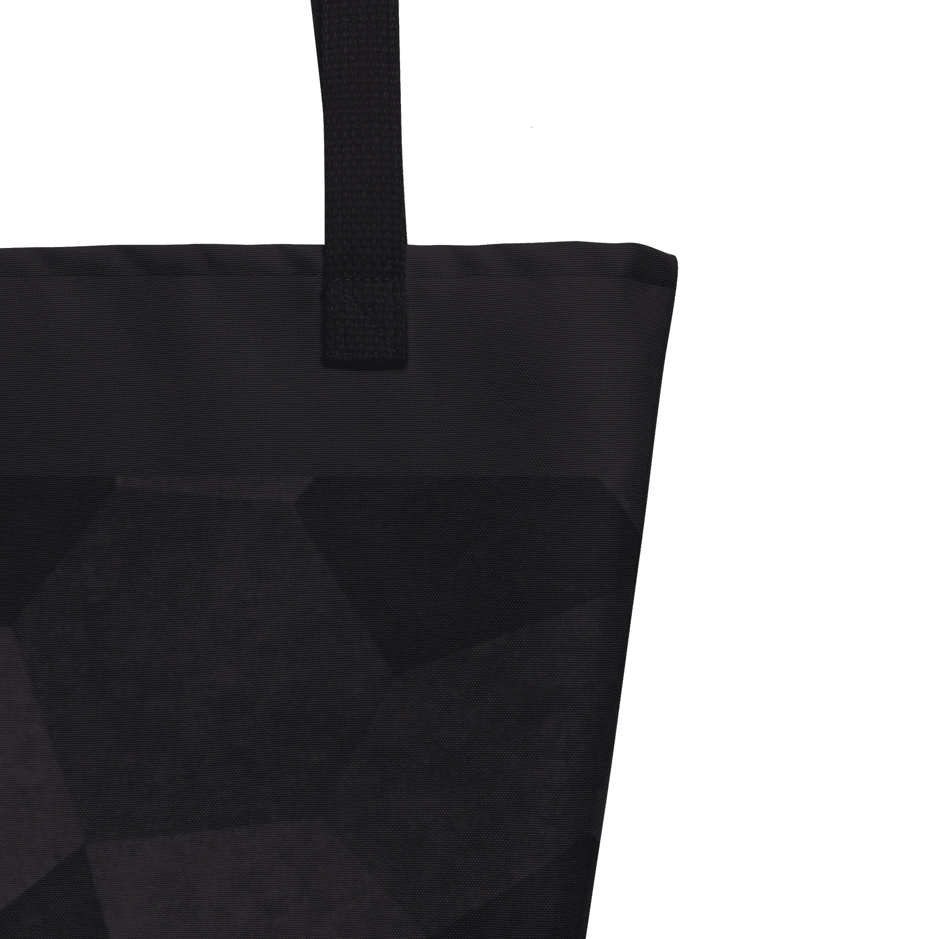 tote bag noir avec poignées en denim