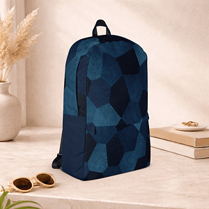Sac à dos bleu imperméable avec compartiment ordinateur 15 pouces