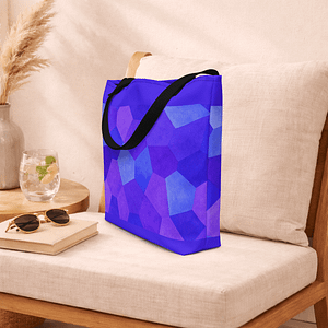 tote bag bleu avec poignées en denim