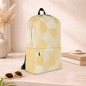 Sac à dos jaune imperméable avec compartiment ordinateur 15 pouces