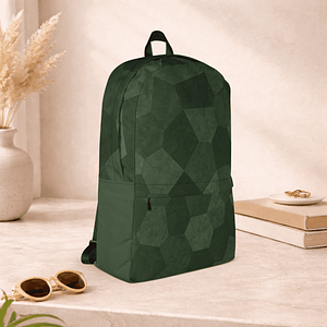 Sac à dos vert imperméable avec compartiment ordinateur 15 pouces