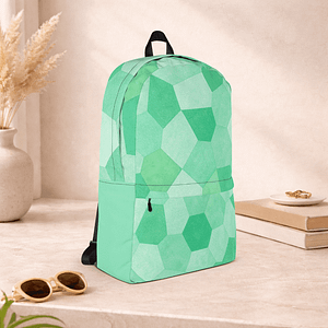 Sac à dos vert imperméable avec compartiment ordinateur 15 pouces
