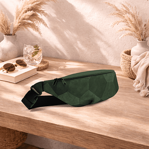 Sac banane vert compact, pratique et élégant. Idéal pour garder vos essentiels à portée de main.