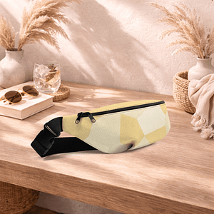 Sac banane jaune compact, pratique et élégant. Idéal pour garder vos essentiels à portée de main.