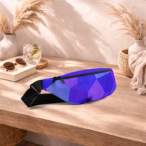 Sac banane bleu compact, pratique et élégant. Idéal pour garder vos essentiels à portée de main.